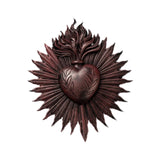 Maxbell Sacred Heart Resin Wall Decoration Wall Art Work for Housewarming Sacraments Brown