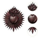 Maxbell Sacred Heart Resin Wall Decoration Wall Art Work for Housewarming Sacraments Brown
