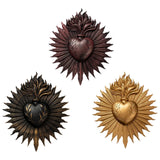 Maxbell Sacred Heart Resin Wall Decoration Wall Art Work for Housewarming Sacraments Brown