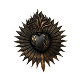 Maxbell Sacred Heart Resin Wall Decoration Wall Art Work for Housewarming Sacraments Black