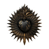 Maxbell Sacred Heart Resin Wall Decoration Wall Art Work for Housewarming Sacraments Black