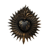Maxbell Sacred Heart Resin Wall Decoration Wall Art Work for Housewarming Sacraments Black