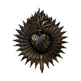 Maxbell Sacred Heart Resin Wall Decoration Wall Art Work for Housewarming Sacraments Black