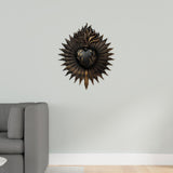 Maxbell Sacred Heart Resin Wall Decoration Wall Art Work for Housewarming Sacraments Black