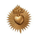 Maxbell Sacred Heart Resin Wall Decoration Wall Art Work for Housewarming Sacraments Gold