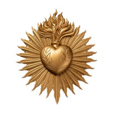 Maxbell Sacred Heart Resin Wall Decoration Wall Art Work for Housewarming Sacraments Gold