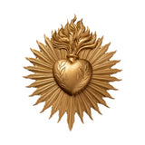 Maxbell Sacred Heart Resin Wall Decoration Wall Art Work for Housewarming Sacraments Gold