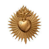 Maxbell Sacred Heart Resin Wall Decoration Wall Art Work for Housewarming Sacraments Gold