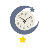Maxbell Wall Clock Moon Shape Ideal Gift Home Decor for Living Room Entryway