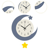 Maxbell Wall Clock Moon Shape Ideal Gift Home Decor for Living Room Entryway