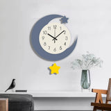 Maxbell Wall Clock Moon Shape Ideal Gift Home Decor for Living Room Entryway