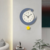 Maxbell Wall Clock Moon Shape Ideal Gift Home Decor for Living Room Entryway