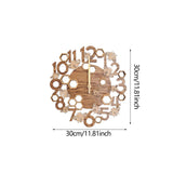 Maxbell Wooden Wall Clock 30cm Friend Gifts Easy Installation Retro Hanging Ornament Bee Pattern