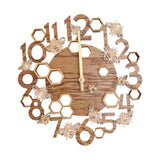 Maxbell Wooden Wall Clock 30cm Friend Gifts Easy Installation Retro Hanging Ornament Bee Pattern