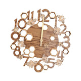 Maxbell Wooden Wall Clock 30cm Friend Gifts Easy Installation Retro Hanging Ornament Bee Pattern