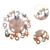 Maxbell Wooden Wall Clock 30cm Friend Gifts Easy Installation Retro Hanging Ornament Butterfly Pattern