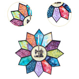 Maxbell Wooden Wall Clock 30cm Friend Gifts Easy Installation Retro Hanging Ornament Colorful