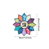 Maxbell Wooden Wall Clock 30cm Friend Gifts Easy Installation Retro Hanging Ornament Colorful