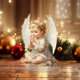 Maxbell Angel Boy with Wing Ornament 2D Flat Sign Novelty for Home Farmhouse Office