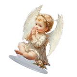 Maxbell Angel Boy with Wing Ornament 2D Flat Sign Novelty for Home Farmhouse Office