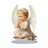 Maxbell Angel Boy with Wing Ornament 2D Flat Sign Novelty for Home Farmhouse Office