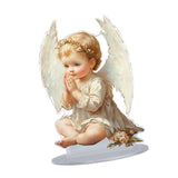 Maxbell Angel Boy with Wing Ornament 2D Flat Sign Novelty for Home Farmhouse Office