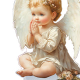 Maxbell Angel Boy with Wing Ornament 2D Flat Sign Novelty for Home Farmhouse Office