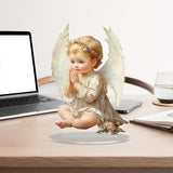 Maxbell Angel Boy with Wing Ornament 2D Flat Sign Novelty for Home Farmhouse Office