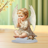 Maxbell Angel Boy with Wing Ornament 2D Flat Sign Novelty for Home Farmhouse Office