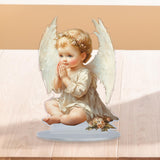 Maxbell Angel Boy with Wing Ornament 2D Flat Sign Novelty for Home Farmhouse Office