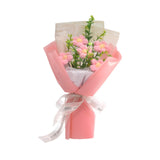 Maxbell Crochet Flower Bouquet Tabletop for Anniversary Photography Props Engagement Pink