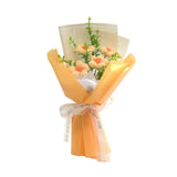 Maxbell Crochet Flower Bouquet Tabletop for Anniversary Photography Props Engagement Yellow