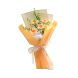 Maxbell Crochet Flower Bouquet Tabletop for Anniversary Photography Props Engagement Yellow