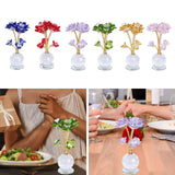 Maxbell Lotus Flower Figurine Centerpiece Collection for Cabinet Shelves Living Room Blue