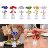 Maxbell Lotus Flower Figurine Centerpiece Collection for Cabinet Shelves Living Room Blue