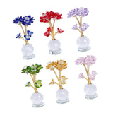 Maxbell Lotus Flower Figurine Centerpiece Collection for Cabinet Shelves Living Room Blue