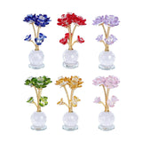 Maxbell Lotus Flower Figurine Centerpiece Collection for Cabinet Shelves Living Room Blue