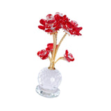 Maxbell Lotus Flower Figurine Centerpiece Collection for Cabinet Shelves Living Room Red