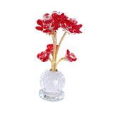 Maxbell Lotus Flower Figurine Centerpiece Collection for Cabinet Shelves Living Room Red