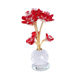 Maxbell Lotus Flower Figurine Centerpiece Collection for Cabinet Shelves Living Room Red