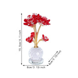 Maxbell Lotus Flower Figurine Centerpiece Collection for Cabinet Shelves Living Room Red