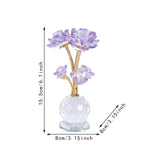 Maxbell Lotus Flower Figurine Centerpiece Collection for Cabinet Shelves Living Room Purple
