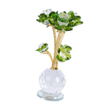 Maxbell Lotus Flower Figurine Centerpiece Collection for Cabinet Shelves Living Room Green