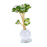 Maxbell Lotus Flower Figurine Centerpiece Collection for Cabinet Shelves Living Room Green