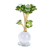 Maxbell Lotus Flower Figurine Centerpiece Collection for Cabinet Shelves Living Room Green