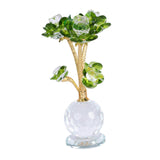 Maxbell Lotus Flower Figurine Centerpiece Collection for Cabinet Shelves Living Room Green