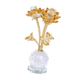 Maxbell Lotus Flower Figurine Centerpiece Collection for Cabinet Shelves Living Room Yellow