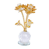 Maxbell Lotus Flower Figurine Centerpiece Collection for Cabinet Shelves Living Room Yellow