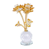 Maxbell Lotus Flower Figurine Centerpiece Collection for Cabinet Shelves Living Room Yellow