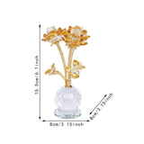 Maxbell Lotus Flower Figurine Centerpiece Collection for Cabinet Shelves Living Room Yellow